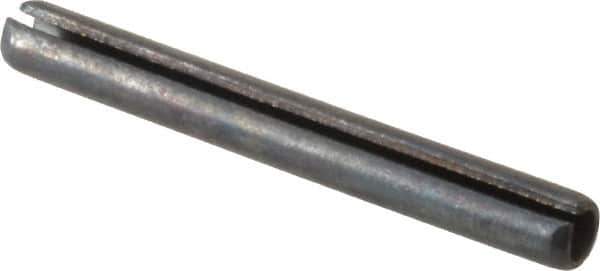 Value Collection - 4mm Diam x 35mm Long Slotted Spring Pin - Grade 1070-1080 Steel, Plain Finish - Top Tool & Supply