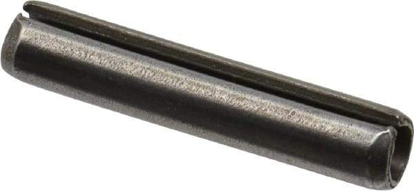 Value Collection - 5mm Diam x 26mm Long Slotted Spring Pin - Grade 1070-1080 Steel, Plain Finish - Top Tool & Supply