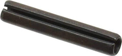 Value Collection - 5mm Diam x 28mm Long Slotted Spring Pin - Grade 1070-1080 Steel, Plain Finish - Top Tool & Supply