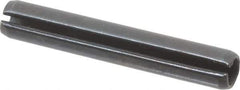 Value Collection - 5mm Diam x 32mm Long Slotted Spring Pin - Grade 1070-1080 Steel, Plain Finish - Top Tool & Supply