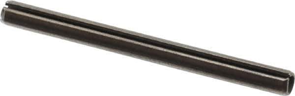 Value Collection - 5mm Diam x 60mm Long Slotted Spring Pin - Grade 1070-1080 Steel, Plain Finish - Top Tool & Supply