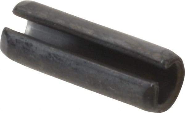 Value Collection - 6mm Diam x 18mm Long Slotted Spring Pin - Grade 1070-1080 Steel, Plain Finish - Top Tool & Supply