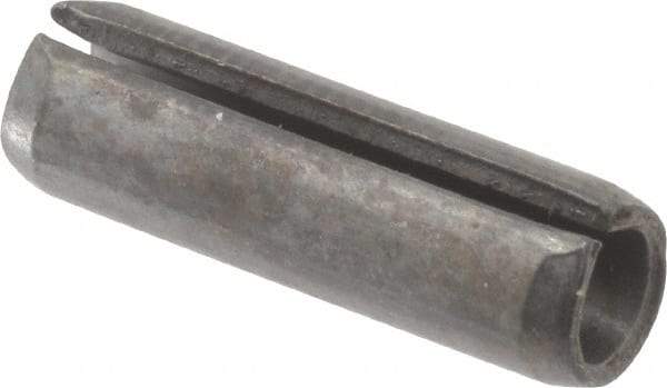 Value Collection - 6mm Diam x 20mm Long Slotted Spring Pin - Grade 1070-1080 Steel, Plain Finish - Top Tool & Supply