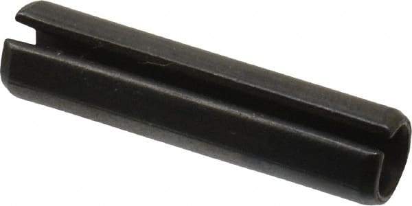 Value Collection - 6mm Diam x 26mm Long Slotted Spring Pin - Grade 1070-1080 Steel, Plain Finish - Top Tool & Supply