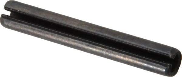 Value Collection - 6mm Diam x 40mm Long Slotted Spring Pin - Grade 1070-1080 Steel, Plain Finish - Top Tool & Supply