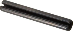 Value Collection - 6mm Diam x 40mm Long Slotted Spring Pin - Grade 1070-1080 Steel, Plain Finish - Top Tool & Supply