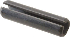 Value Collection - 8mm Diam x 30mm Long Slotted Spring Pin - Grade 1070-1080 Steel, Plain Finish - Top Tool & Supply