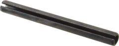 Value Collection - 8mm Diam x 80mm Long Slotted Spring Pin - Grade 1070-1080 Steel, Plain Finish - Top Tool & Supply