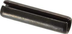 Value Collection - 10mm Diam x 40mm Long Slotted Spring Pin - Grade 1070-1080 Steel, Plain Finish - Top Tool & Supply