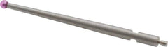 SPI - 2mm Ball Diam, Ruby, Ball Test Indicator Contact Point - 1-7/16" Contact Point Length, Use with Brown & Sharpe Test Indicators - Top Tool & Supply