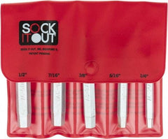 Sock It Out - 5 Piece Socket Head Cap Screw Extractor Set - Screw Range 1/4, 5/16, 3/8, 7/16 & 1/2, 1/4 to 1/2" - Top Tool & Supply