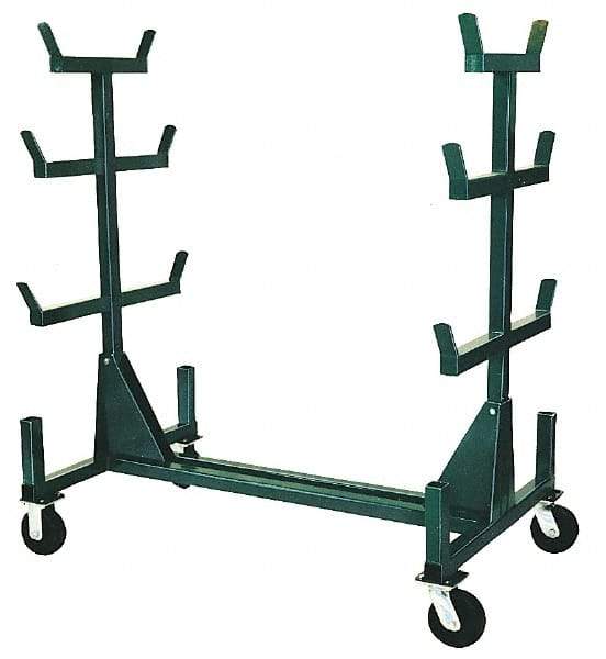 Greenlee - 1,000 Lb Capacity, 34" Wide x 58-1/2" Long x 63-1/2" High Mobile Cart - 7 Slot, Steel - Top Tool & Supply