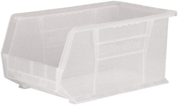 Akro-Mils - 60 Lb. Load Capacity, 14-3/4" Deep, Clear Polymer Hopper Stacking Bin - 7" High x 8-1/4" Wide x 14-3/4" Long - Top Tool & Supply