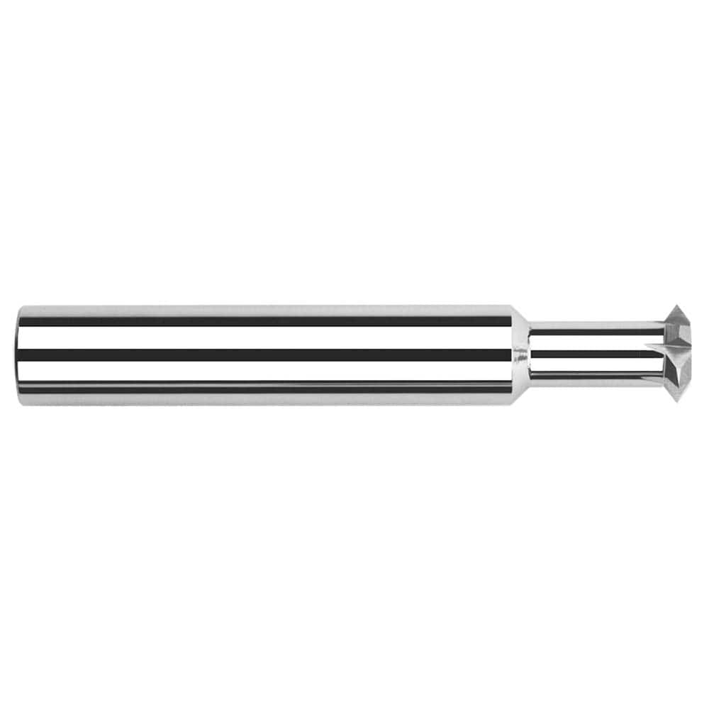 Harvey Tool - 1/4° 1/4" Cut Diam, 1/8" Cut Width, 1/4" Shank, Solid Carbide Double-Angle Cutter - Top Tool & Supply