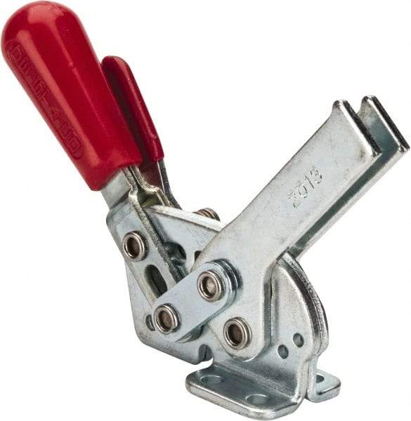 De-Sta-Co - 295 Lb Holding Capacity, Horizontal Handle, Manual Hold Down Toggle Clamp - 58° Handle Movement, 71° Bar Opening, U-Bar, Flanged Base, Electro-Plated Zinc, Carbon Steel - Top Tool & Supply