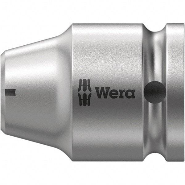 Wera - Socket Adapters & Universal Joints Type: Square-Drive to Hex Bit Adapter Female Size: 1/2 Socket Drive to 1/4 Hex - Top Tool & Supply