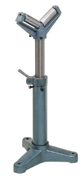 Palmgren - 38-1/2 Inch High V Roller Support Stand - 2,000 Lbs. Limit - Top Tool & Supply