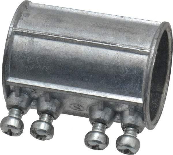 Thomas & Betts - 1-1/4" Trade, Die Cast Zinc Set Screw EMT Conduit Coupling - Noninsulated - Top Tool & Supply