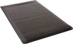 Wearwell - 5 Ft. Long x 3 Ft. Wide x 9/16 Inch Thick, Vinyl Diamond Plate Surface Pattern, Electrically Conductive Antistatic Matting - 1 x 106 to 8 x 106 Ohm Surface to Surface, 5 x 105 to 1 x 107 Ohm Surface to Ground Resistivity, Black - Top Tool & Supply