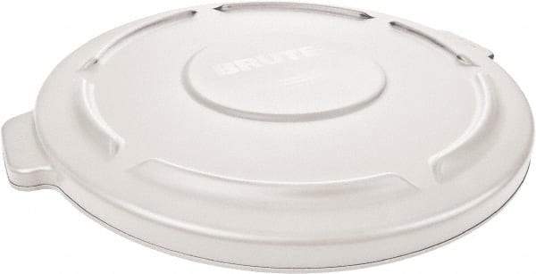 Rubbermaid - Round Lid for Use with 20 Gal Round Trash Cans - White, Polyethylene, For Brute Trash Cans - Top Tool & Supply