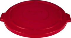 Rubbermaid - Round Lid for Use with 44 Gal Round Trash Cans - Red, Polyethylene, For Brute Trash Cans - Top Tool & Supply