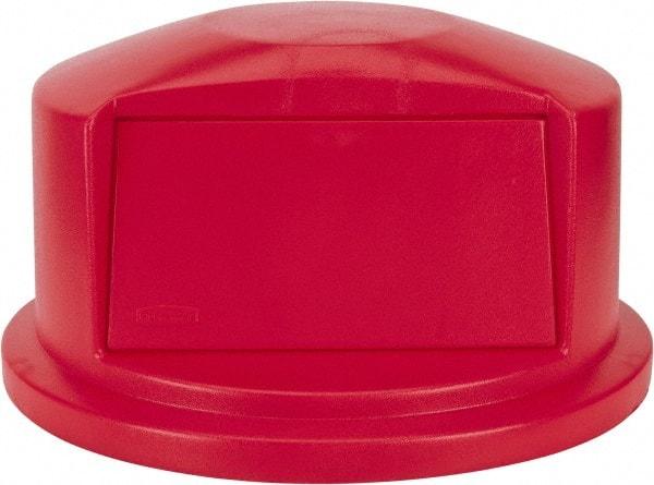 Rubbermaid - Round Lid for Use with 32 Gal Round Trash Cans - Red, Polyethylene, For 2632 Brute Trash Cans - Top Tool & Supply