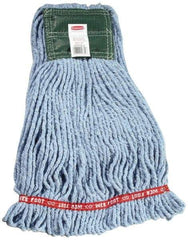 Rubbermaid - 5" Green Head Band, Medium Blended Fiber Loop End Mop Head - 4 Ply, Use for General Purpose - Top Tool & Supply