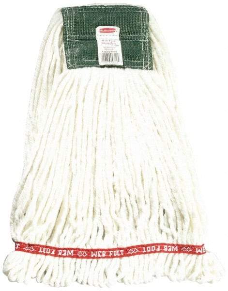 Rubbermaid - 5" Green Head Band, Medium Blended Fiber Loop End Mop Head - 4 Ply, Use for General Purpose - Top Tool & Supply