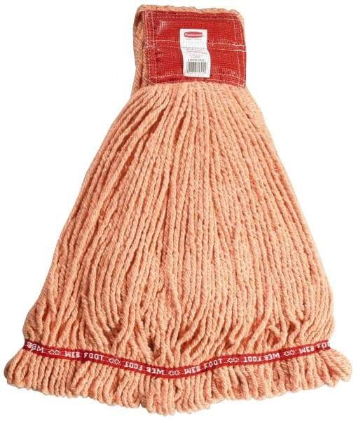 Rubbermaid - 5" Red Head Band, Large Blended Fiber Loop End Mop Head - 4 Ply, Use for General Purpose - Top Tool & Supply