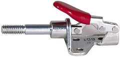 De-Sta-Co - 800 Lb Load Capacity, Flanged Base, Carbon Steel, Standard Straight Line Action Clamp - 6 Mounting Holes, 0.28" Mounting Hole Diam, 0.51" Plunger Diam, Straight Handle - Top Tool & Supply