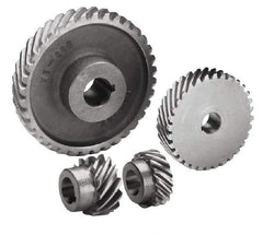 Boston Gear - 24 Pitch, 3/4" Pitch Diam, 0.809" OD, 18 Tooth Helical Gear - 1/4" Face Width, 3/8" Bore Diam, 14.5° Pressure Angle, Steel - Top Tool & Supply