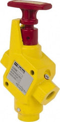 Parker - 1/2" NPT Safety Lockout Valve - 3-Way, 2 Position, Handle, 9.5 CV Rate, 250 Max psi & 160°F Max Temp - Top Tool & Supply