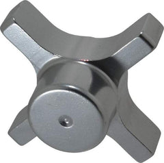 Gibraltar - 63.5mm Head Diam, 4 Point Lobed Knob - Aluminum - Top Tool & Supply