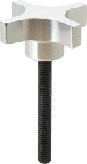 Gibraltar - 2-1/2" Head Diam, 4 Point Lobed Knob - 3/8-16 Stem, Aluminum - Top Tool & Supply