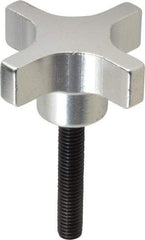 Gibraltar - 50.8mm Head Diam, 4 Point Lobed Knob - M8x1.25 Stem, Aluminum - Top Tool & Supply