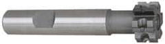 Whitney Tool Co. - 5/16" Radius, 5/8" Circle Diam, 1-3/4" Cutter Diam, 1-1/8" Cutting Width, Shank Connection, Concave Radius Cutter - 3/4" Shank Diam, 4" OAL, Carbide-Tipped, Uncoated, Profile Ground, 6 Teeth, Weldon Flat - Top Tool & Supply