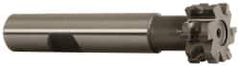 Whitney Tool Co. - 1/16" Radius, 1/8" Circle Diam, 3/4" Cutter Diam, 3/8" Cutting Width, Shank Connection, Concave Radius Cutter - 1/2" Shank Diam, 3" OAL, Carbide-Tipped, Uncoated, Profile Ground, 6 Teeth, Weldon Flat - Top Tool & Supply