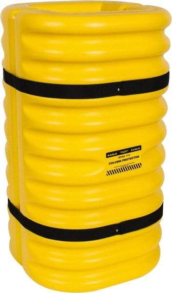 Eagle - 24" Wide x 24" Deep x 42" High, High Density Polyethylene Column Protector - Fits 12" Columns, Yellow - Top Tool & Supply