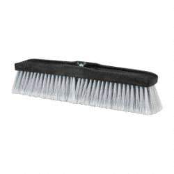 PRO-SOURCE - 18" General Purpose Polypropylene Push Broom - 3" Bristle Length, Plastic Block, Bolt-On Handle Connection, Handle Sold Separately - Top Tool & Supply