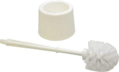 PRO-SOURCE - 17" OAL Toilet Bowl Brush - Polypropylene Bristles, 14-1/2" Plastic Handle, White - Top Tool & Supply