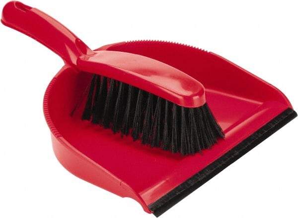 PRO-SOURCE - 9" Wide Handheld Dustpan with Brush - Plastic Body, 5" Plastic Handle - Top Tool & Supply