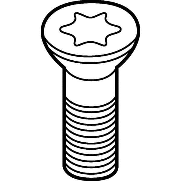 Kennametal - Torx Cap Screw for Indexable Milling - M2.5x0.45 Thread, For Use with Inserts - Top Tool & Supply