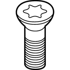 Kennametal - Torx Cap Screw for Indexable Milling - M2.5x0.45 Thread, For Use with Inserts - Top Tool & Supply