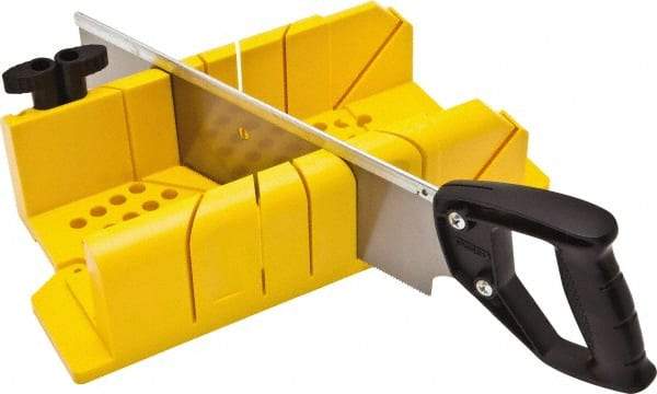 Stanley - 22.5°, 45°, 60°, 90° Miter Saw Miter Box & Saw - 4-1/4" Box Width x 18-1/4" Box Length - Top Tool & Supply