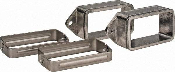 KabelSchlepp - 4.57 Inch Outside Width x 2.52 Inch Outside Height, Cable and Hose Carrier Stainless Steel Tube Mounting Bracket Set - 5.51 Inch Bend Radius, 4.01 Inch Inside Width x 2.05 Inch Inside Height - Top Tool & Supply