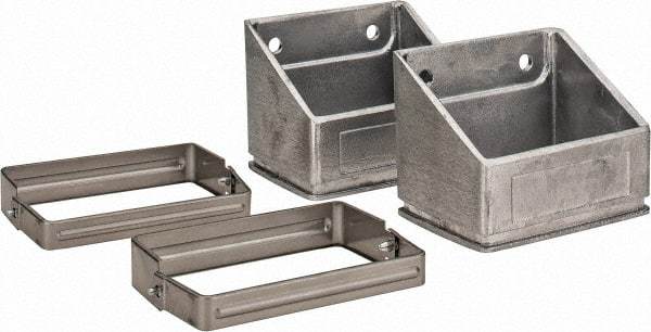 KabelSchlepp - 4.72 Inch Outside Width x 3.31 Inch Outside Height, Cable and Hose Carrier Stainless Steel Tube Mounting Bracket Set - 6.1 Inch Bend Radius, 3.94 Inch Inside Width x 2.76 Inch Inside Height - Top Tool & Supply