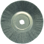 12" Diameter - 1-1/4" Arbor Hole - Crimped Steel Wire Straight Wheel - Top Tool & Supply