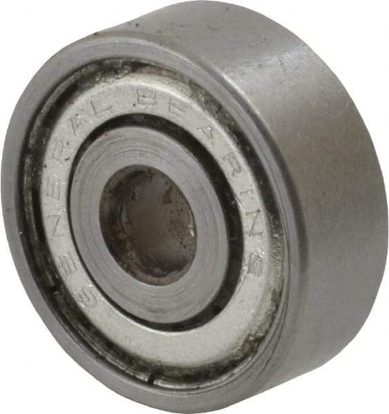 Value Collection - 3/16" Bore Diam, 11/16" OD, Double Shield Unground Retainer Type Radial Ball Bearing - 1/4" Wide, 1 Row, Round Bore, 300 Lb Dynamic Capacity - Top Tool & Supply