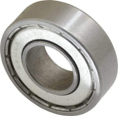 Value Collection - 5/8" Bore Diam, 1-3/8" OD, Double Shield Unground Retainer Type Radial Ball Bearing - 7/16" Wide, 1 Row, Round Bore, 915 Lb Dynamic Capacity - Top Tool & Supply