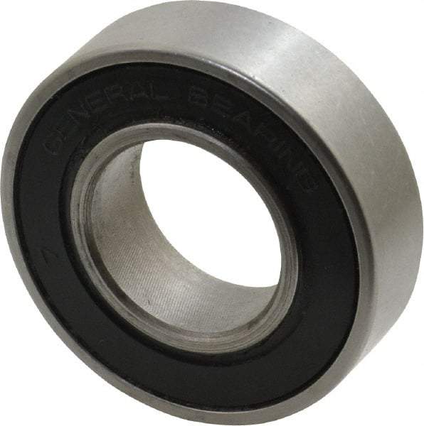 Value Collection - 1" Bore Diam, 2" OD, Double Seal Unground Retainer Type Radial Ball Bearing - 9/16" Wide, 1 Row, Round Bore, 1,749 Lb Dynamic Capacity - Top Tool & Supply